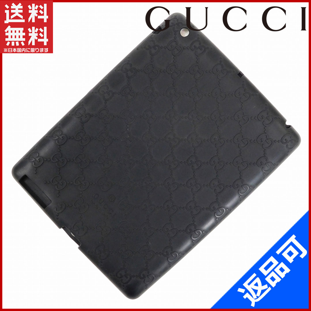 グッチ iPadケース GUCCI iPadケース アイパッドケース ブラック 人気 良品 【中古】 X6876