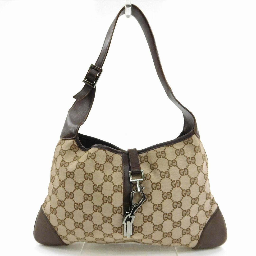 Authentic GUCCI GG Pattern Shoulder Bag Brown X16633 eBay